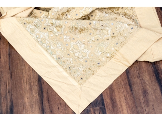 Fabulous Embroidered And Embellished Table Cloth