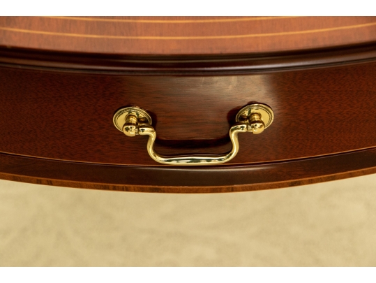 Pair Kindel Winterthur Collection Mahogany Inlaid Pembroke Tables