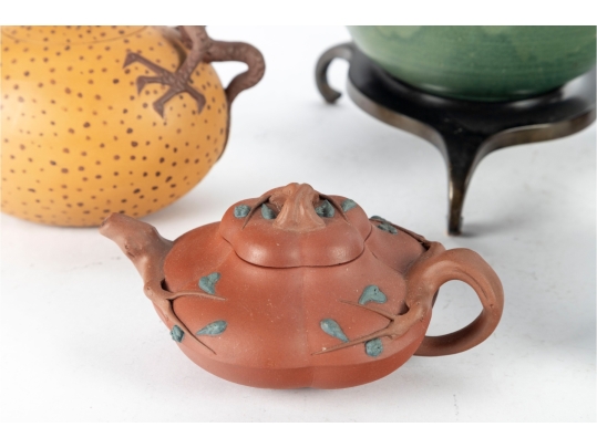 Five Chinese Yixing And Studio Art Teapots
