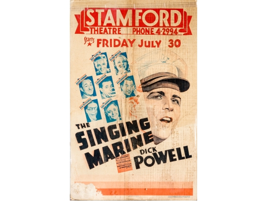 Collection Of Seven 1930's Stamford Theatre Movie Posters And  A 1953 Movie Poster