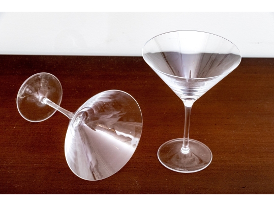 Pair Of Tiffany & Co. Crystal Martini Glasses