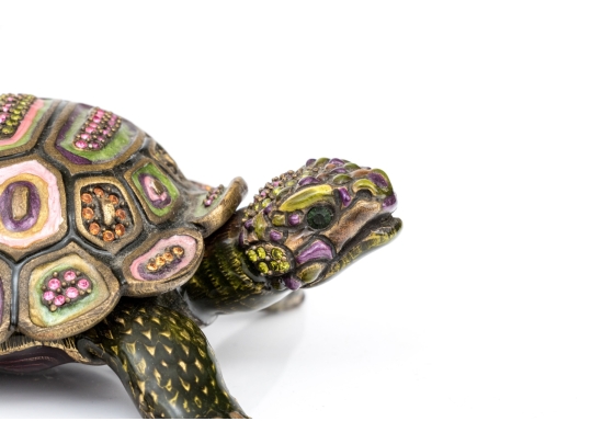 Jay Strongwater Small Turtle Form Box 