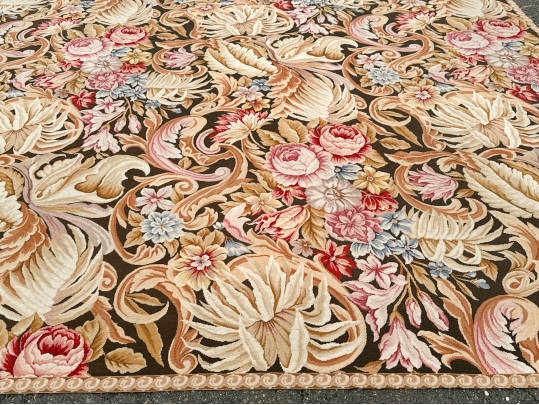 Stunning Aubusson Area Rug, 13'-10 X 10'-6
