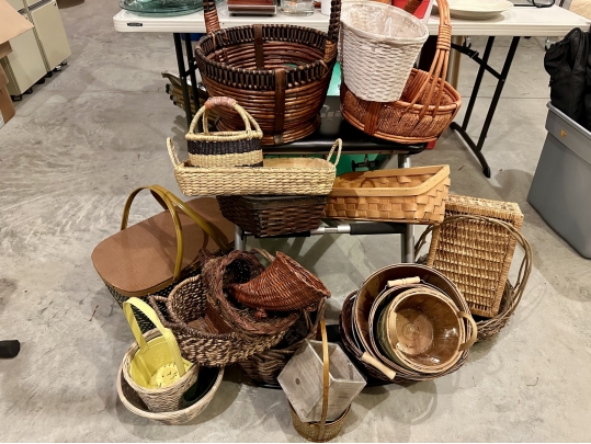 Sizable Collection Of Woven Baskets