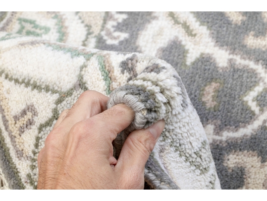 Hand-Knotted Wool Indian Oushak, 3’1” X 2’2