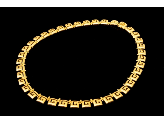 18k Yellow Gold Fabulous Vintage Brushed 