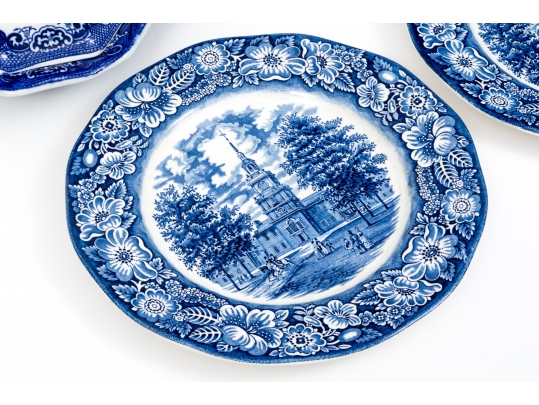 Collection Of English Blue And White Transferware