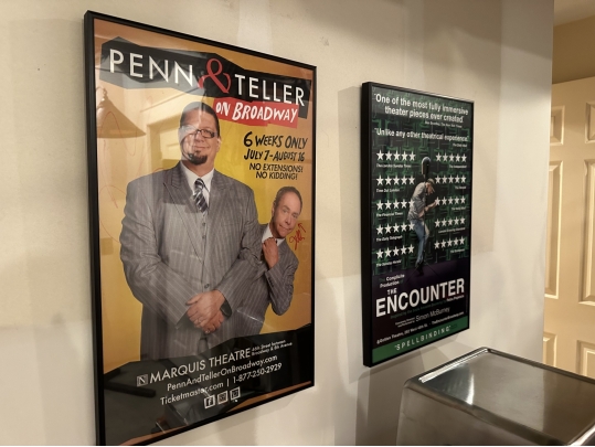 Group Of Six Framed Musical Posters Including Signed Penn & Teller