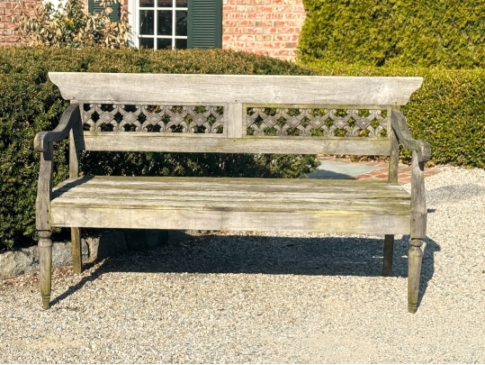 Elegant Teak Bench (1 Of 2)