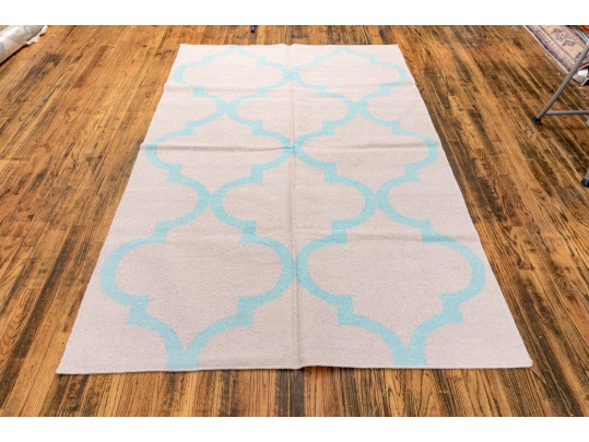 Fabulous Flat Weave Wool 'June' Carpet, 8' X 5', New