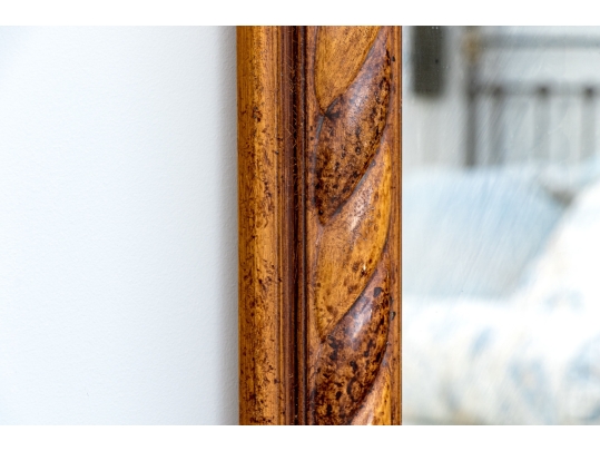 Fantastic Carved Rope Twist Form Framed Mirror