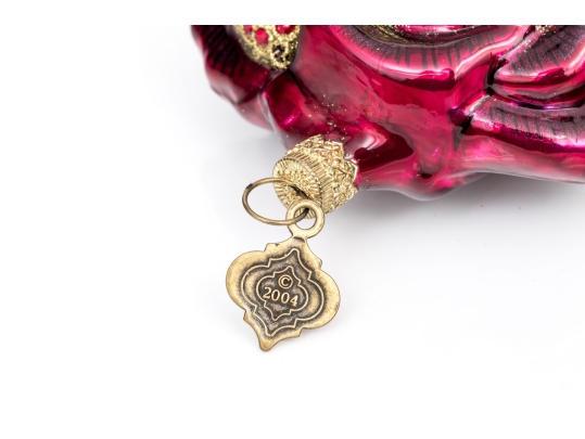 Jay Strongwater Glass Rose Form Ornament 