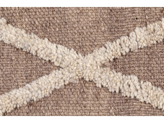 Hand Woven Wool Geometric Carpet, 7'-5