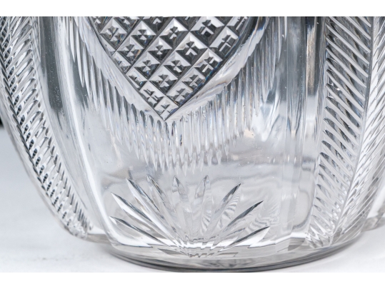 Antique Cut Glass And Silverplate Biscuit Jar