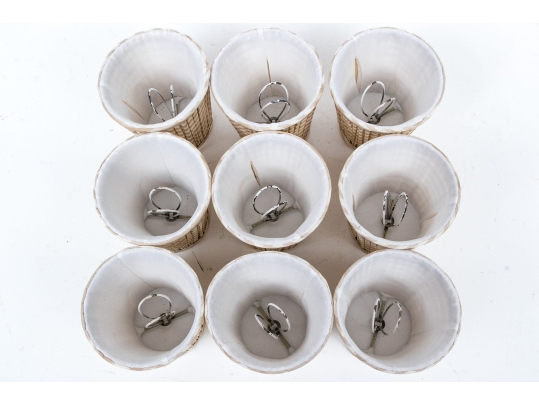 Set Of Nine Quality Diminutive Lamp Or Chandelier Shades