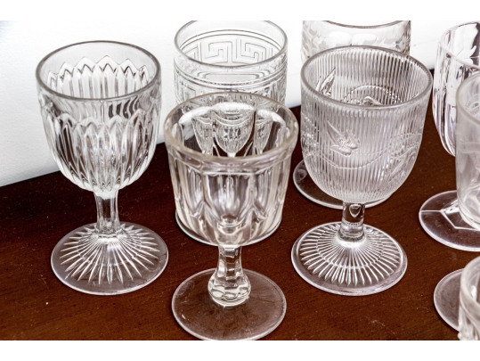Assembled Collection Of Eighteen Glass Goblets