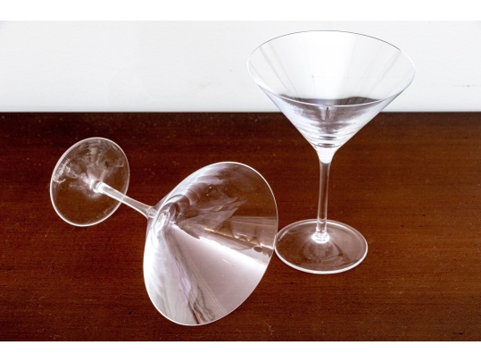 Pair Of Tiffany & Co. Crystal Martini Glasses
