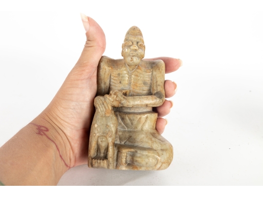 Carved Soapstone Figure Of An Ascetic 