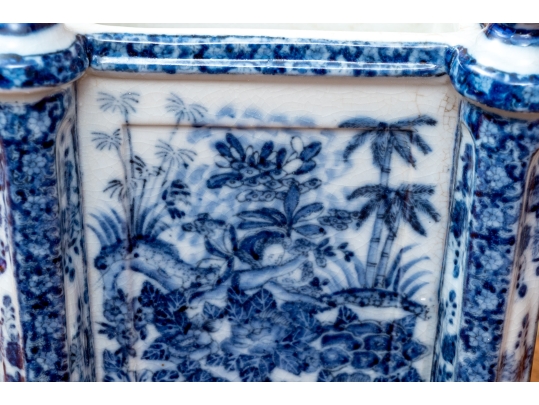Decorative Blue And White Cachepot