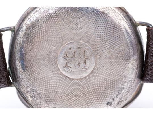 Antique 935 Silver Handsome Demi-hunter Converted Lever Set Pocket To Wristwatch