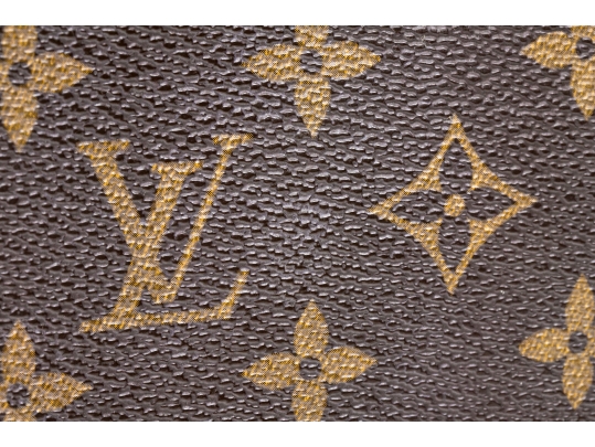 Louis Vuitton Brown Monogram Small Leather Zip Folio Pouch