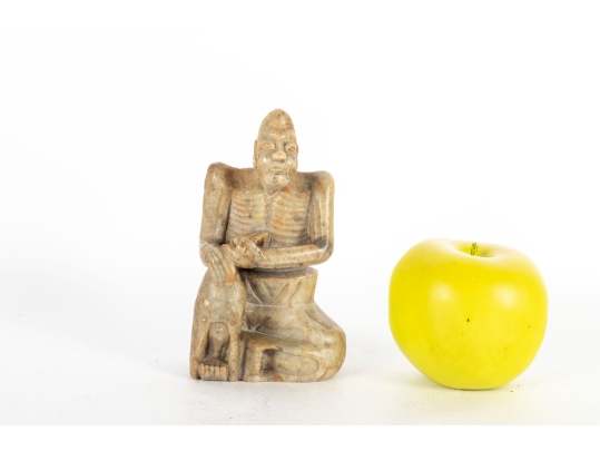 Carved Soapstone Figure Of An Ascetic 