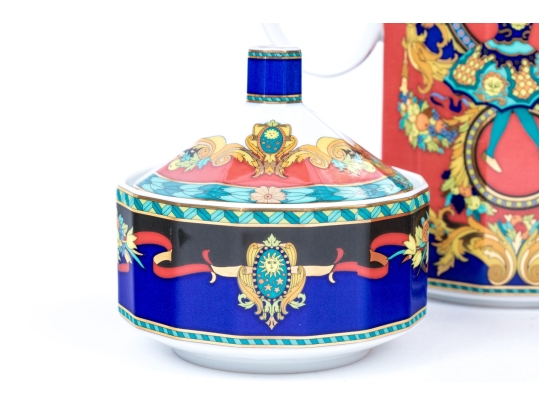 Seventeen Piece Set Of Versace Le Roy Soleil China Serving Wares