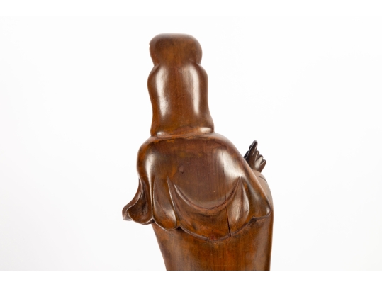 Chinese Carved Wood Guanyin Figure