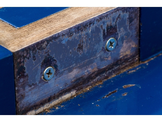 Vintage Blue Lacquered Tray