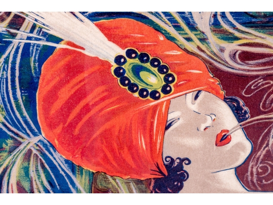 1910 Cigarettes Saphir Advertisement Poster