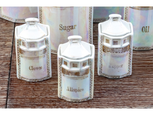 Collection Of German Lustreware Kitchen Ceramic Vessels