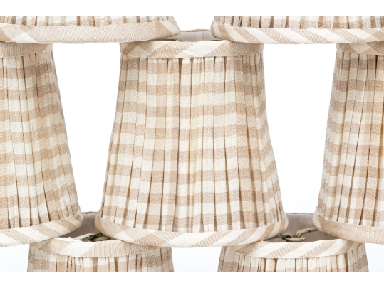 Set Of Nine Quality Diminutive Lamp Or Chandelier Shades