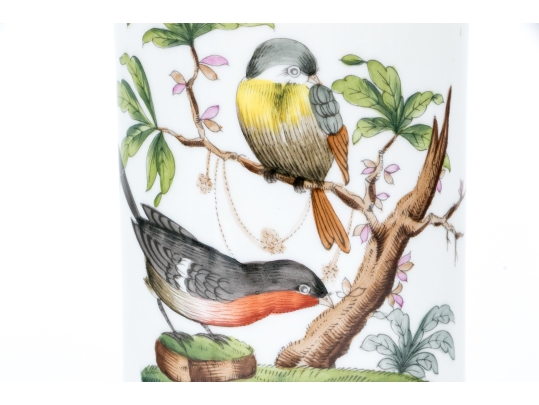 Herend Hungary Hand-Painted Porcelain Vase, Rothschild Bird (RO) Pattern