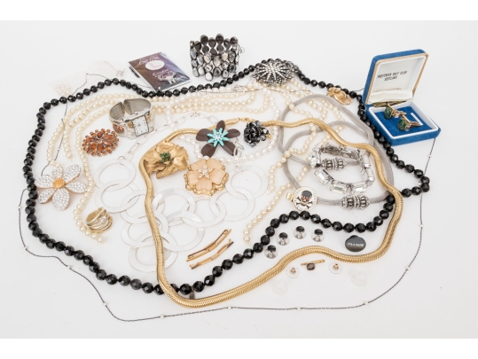 Collection Of Assorted Fashion And Costume Jewelry Pieces, Including Lee Angel And Monet