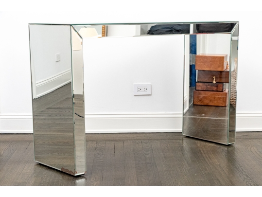 Hollywood Regency Mirrored Console Tabe