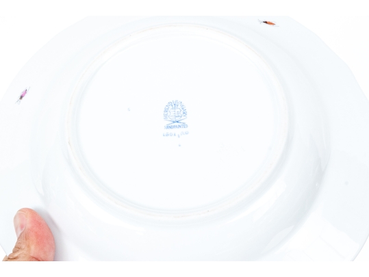 Herend Hungary Hand-Painted Porcelain Shallow Bowl, Rothschild Bird (RO) Pattern