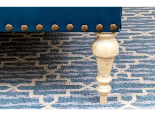 Oversized Leather Upholstered Ottoman