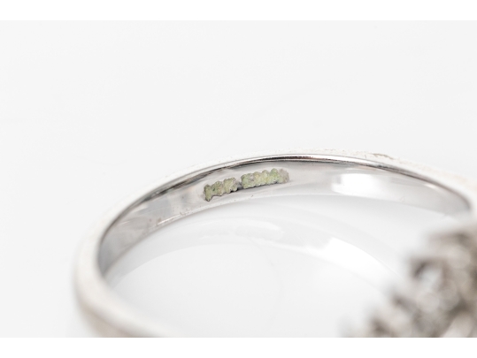 14k Sapphire And Diamond Bypass Cluster Ring, App. 0.14 TCW In Diamonds, Size 6.5