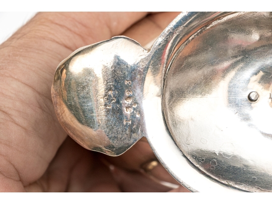 Antique English Victorian Silverplate Nautilus Spoon Warmer