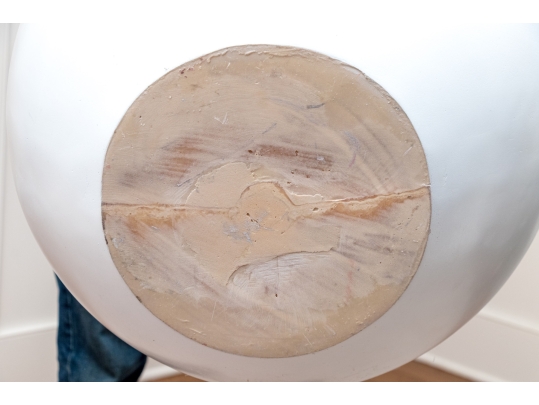 Massive Decorative Fiberglass White Vase