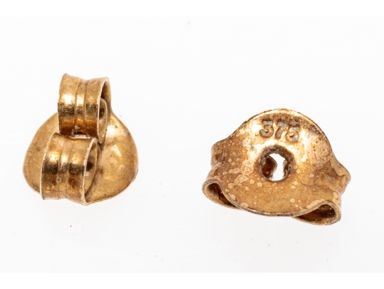 9k Yellow Gold Diamond Stacked Drop Earrings, App. 0.06 TCW