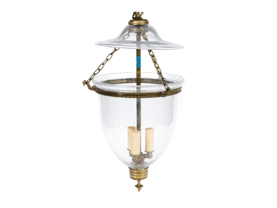 Elegant Glass And Brass Pendant Light