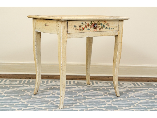 Whimsical Painted French Country Accent Table