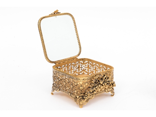 Collection Of Fashion And Limoge Brooches, Necklace And Two Jewelry Boxes
