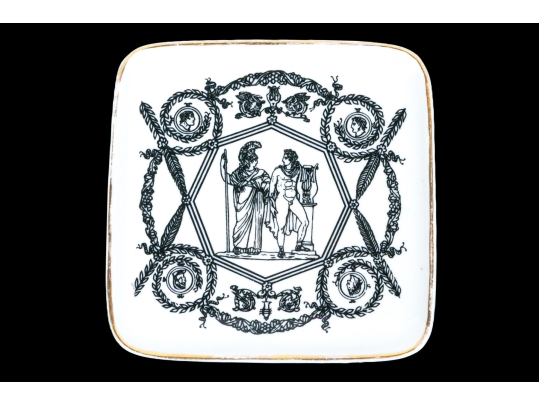 Vintage Fornasetti Neoclassical Decorated Plate