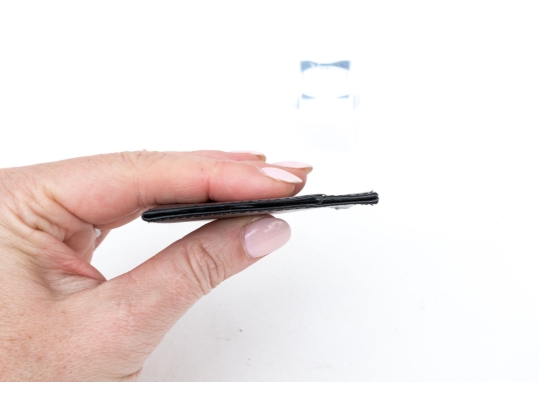 Cartier Black Leather Single Card Holder, Must De Cartier