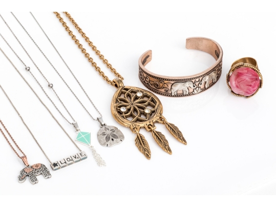 Alex + Ani Collection Of Necklace, Ring And Bracelet Jewelry Pieces