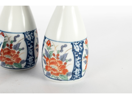Japanese Imari-Style Porcelain Sake Set