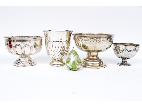 Four Quality English Silver-Plated Bowl