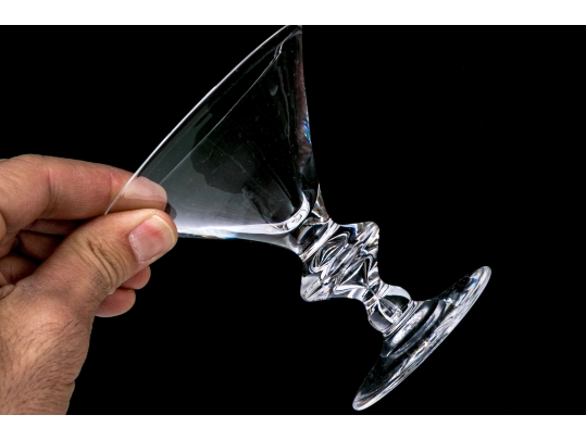 Set Of Six Steuben Martini Glasses